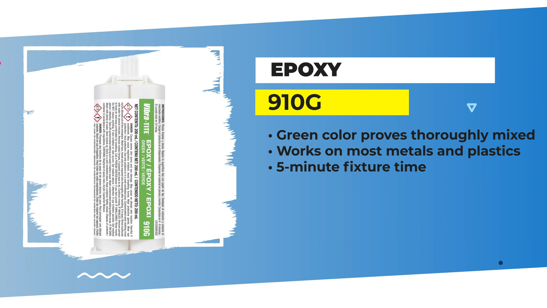 Vibra-Tite 99050 Epoxy Flexible Toughened 2 Part Epoxy 50 mL